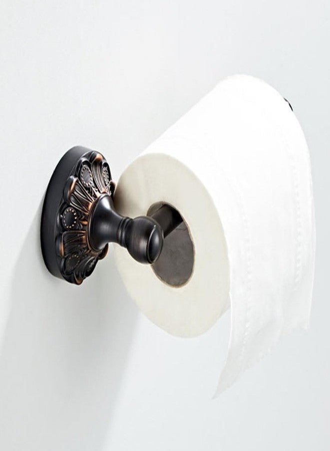 Celbon Antique Toilet Roll Holder Brass Material Toilet Paper Holder for Loo Roll Bathroom Paper Tissue Bar 20cm for Bathroom Toilet Paper Storage Brush Bronze … (Black) - Image 5