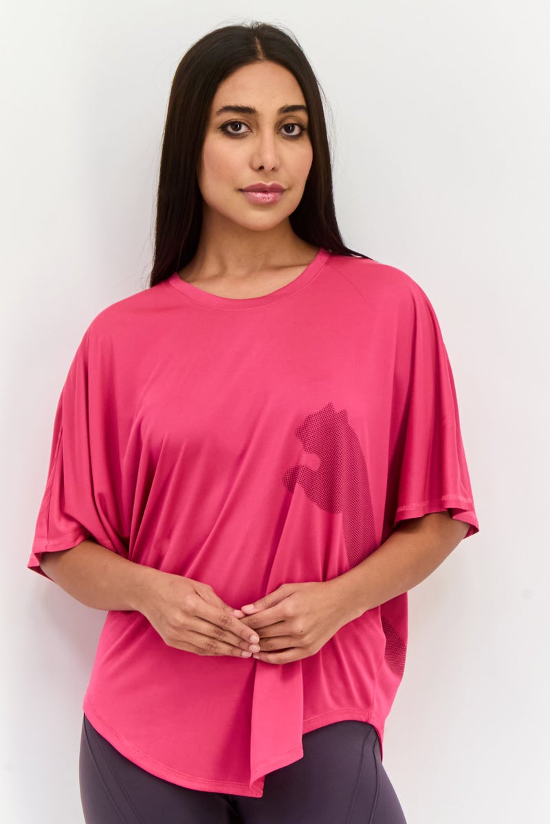 PUMA Women Sportswear Fit Short Sleeves Training Top, Pink - Image 1