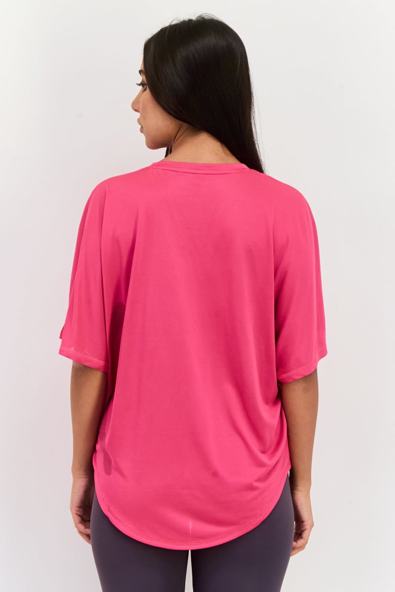 PUMA Women Sportswear Fit Short Sleeves Training Top, Pink - Image 3