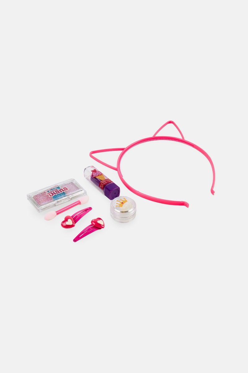 Love Diana Beauty Set With Make Up And Hair Styling Accessories, Pink - Image 5