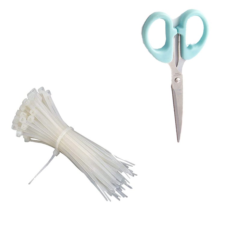 SAI PRASEEDA UV Resistant 5 X 5 Feet PVC Gate Sheet_Grill Sheet_Gate Covering Sheet_Balcony Safety Sheet_Privacy Sheet_White Color_with 1 Scissor_50 Tags SPG 92 - Image 2