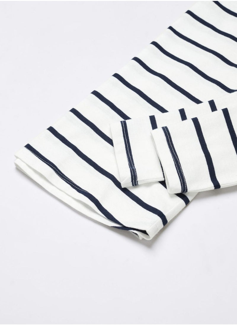 MANGO - Kids Stripe Crew Neck T-Shirt - Image 1
