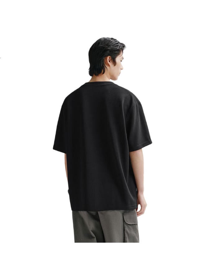 Waxbird Peacebird Men'S Short Sleeve T-Shirt Men'S Summer Workwear Outdoor Loose Fit Pocket Trend Black First Batch (Wide Type) L - Image 1
