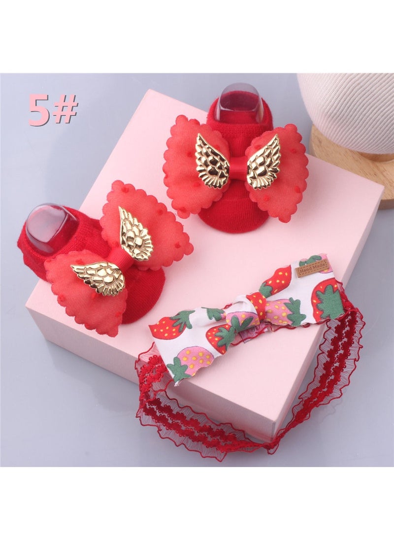 Korean Baby Socks and Headband Set 5#