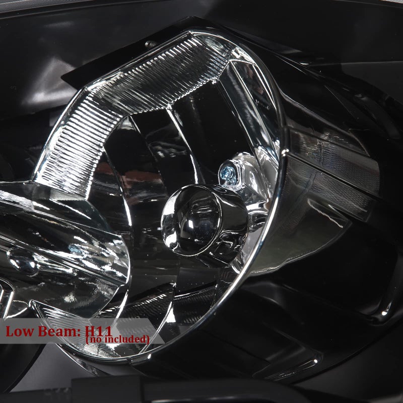 APSVE Black Housing Headlight Assembly Compatible with 2007-2014 Chevy Avalanche Suburban Tahoe, Clear Driver and Passenger Side Lamps - Image 2