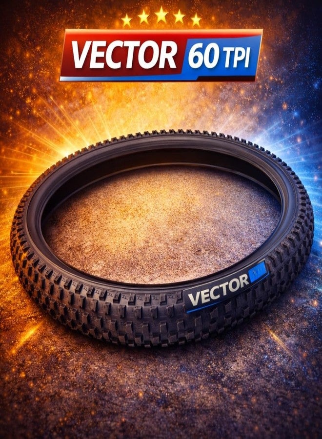 FCCRACING Ralson 29×2.40 Bicycle Tyre with Moulded Schrader Valve Butyl Inner Tube Combo | 60 TPI Vector Nylon | Skin Sidewall Tyre for Bicycle | Size-29×2.40 - Image 3