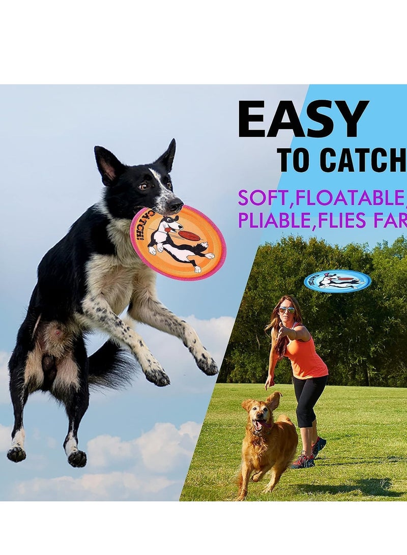 SYOSI Dog Flying Disc 3 Pack Flyer Toy Lightweight Fetch for Small Large  Puppies Floats in Water  Safe on Teeth Yard Lawn Games Sports Party - Image 2