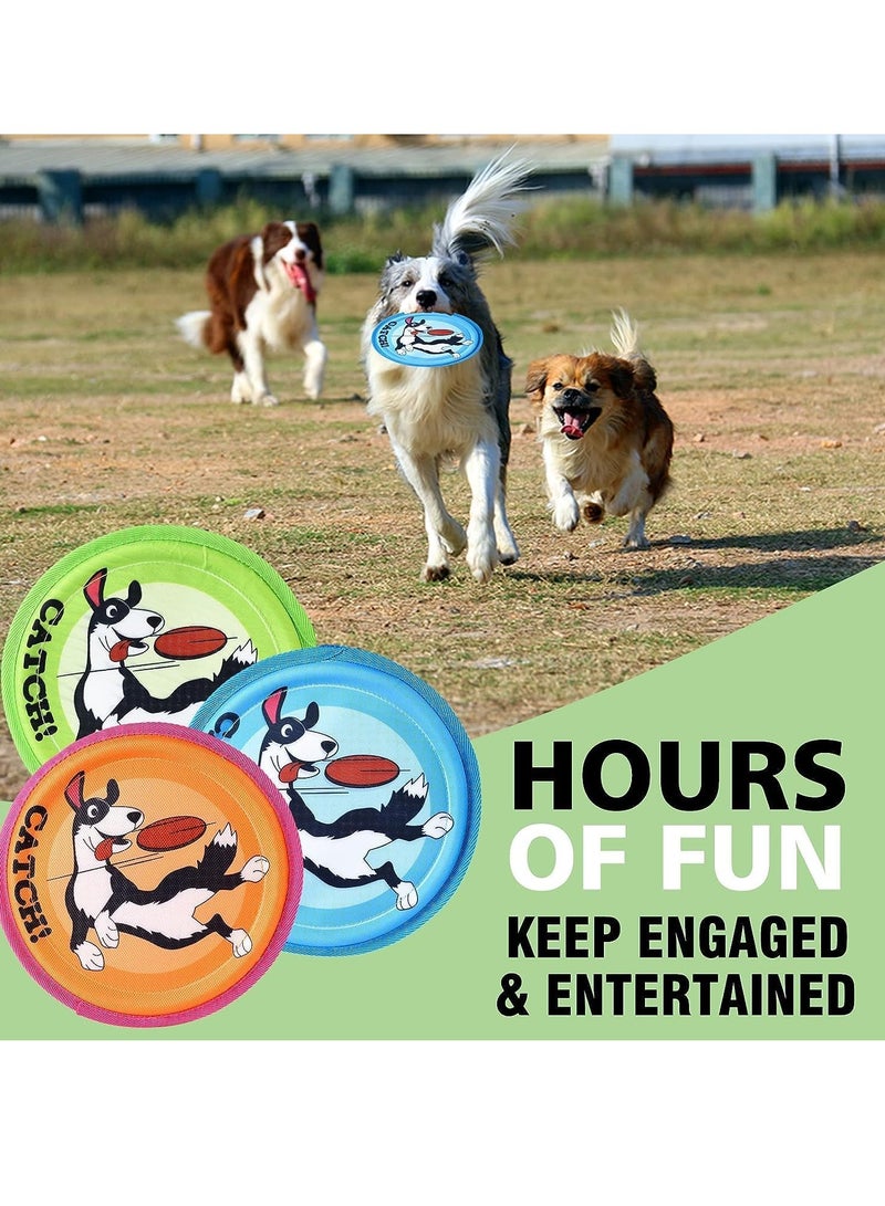 SYOSI Dog Flying Disc 3 Pack Flyer Toy Lightweight Fetch for Small Large  Puppies Floats in Water  Safe on Teeth Yard Lawn Games Sports Party - Image 4