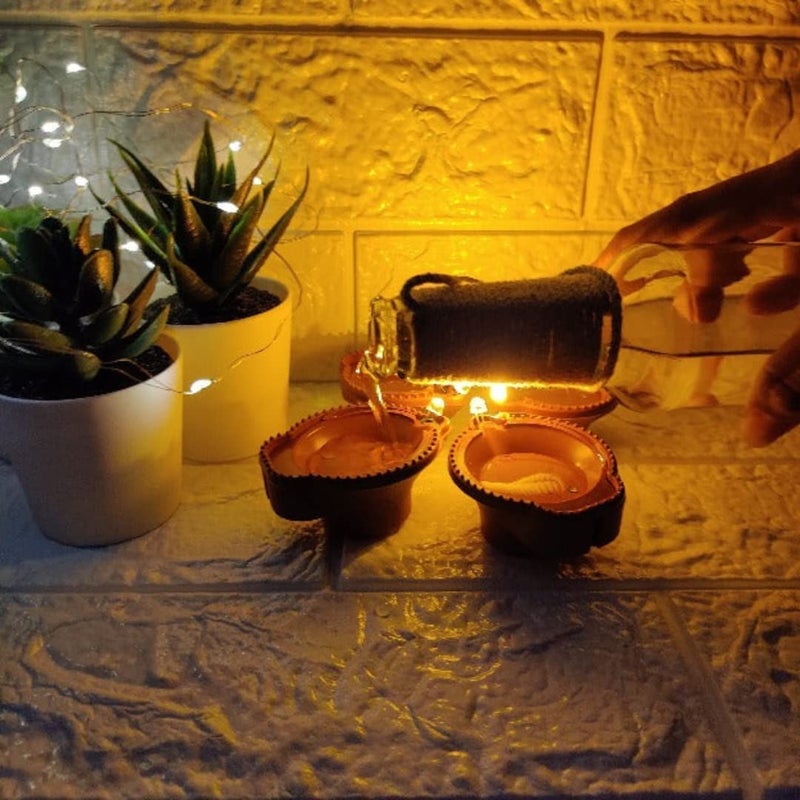 OTIPORTER Water Sensor Diya for Home Decor Festivals Decoration Floating Led Light Diya Diwali Purpose Waterproof Candles Party Decorations Water Activated Pack of 12 - Image 4