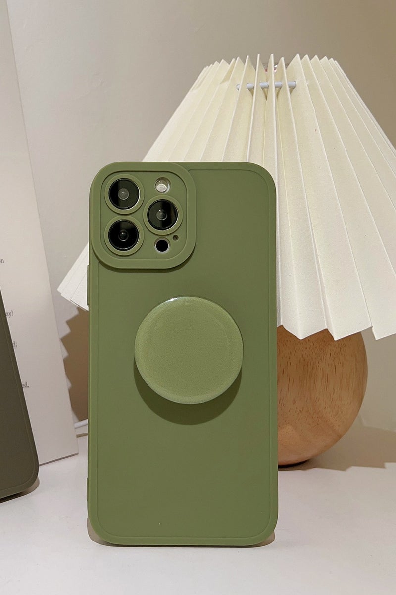 Phone Case for iPhone 14 Pro Max Phone Case with Kickstand - Morandi Color - Cooling Vents, Raised Camera & Smooth Buttons(Rock Green)  - Image 3