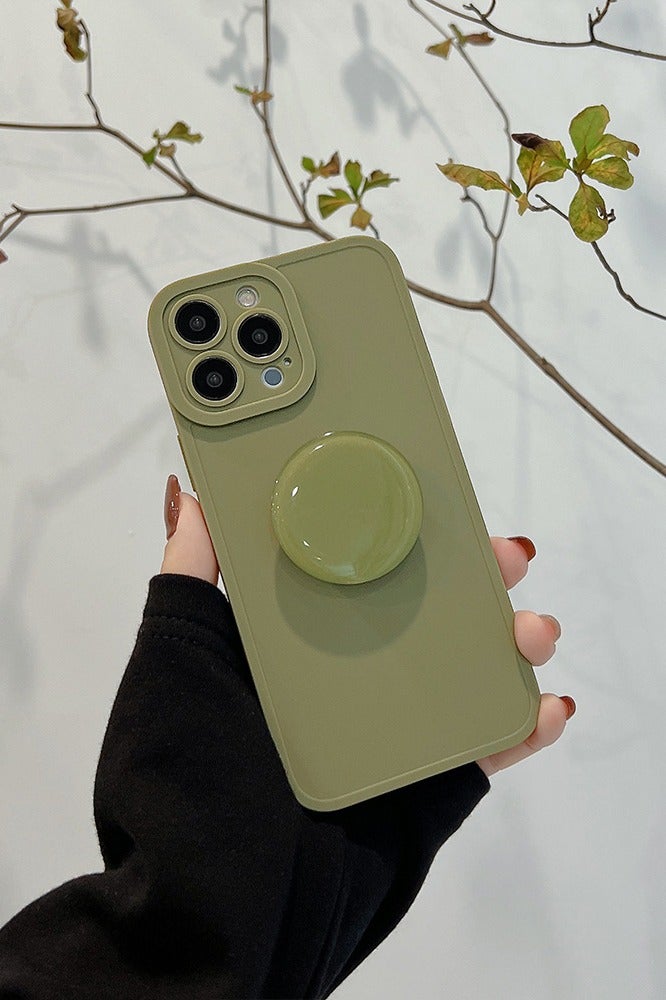 Phone Case for iPhone 14 Pro Max Phone Case with Kickstand - Morandi Color - Cooling Vents, Raised Camera & Smooth Buttons(Rock Green)  - Image 4