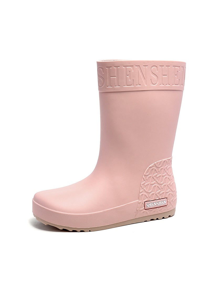 Generic Korean Fashion Waterproof Non-Slip Rain Boots Pink 