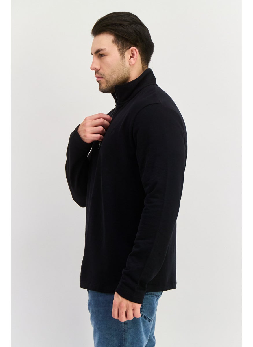 Men Mock Neck Solid Long Sleeves Sweatshirt, Black - pzsku/ZCE01300FC78D891D3460Z/45/_/1737641895/990edfa3-509d-4f86-ae6d-0a2a49593e3f