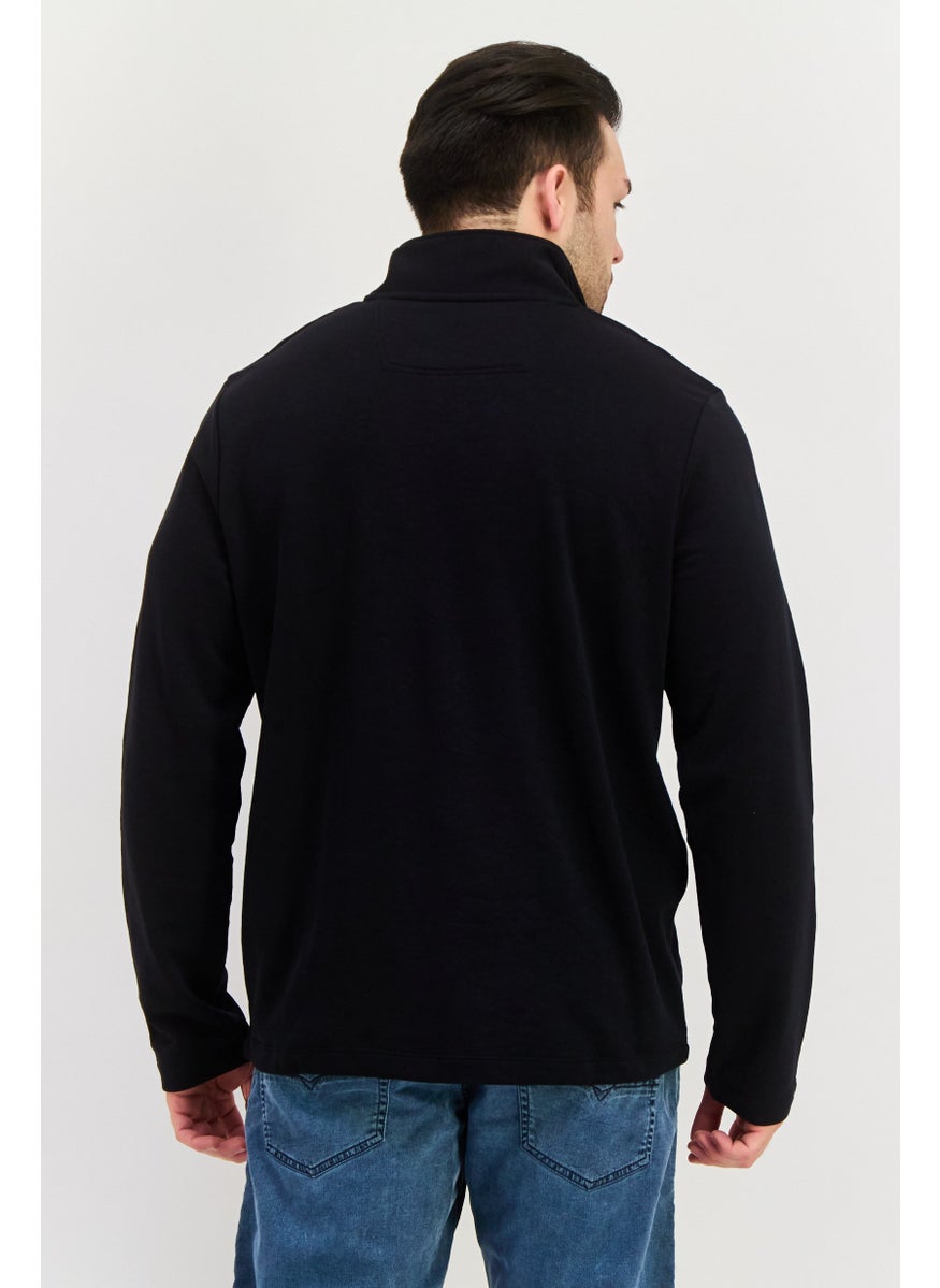 Men Mock Neck Solid Long Sleeves Sweatshirt, Black - pzsku/ZCE01300FC78D891D3460Z/45/_/1737641899/0fc990b2-ac72-4223-b3df-5d3f8f2b0f38