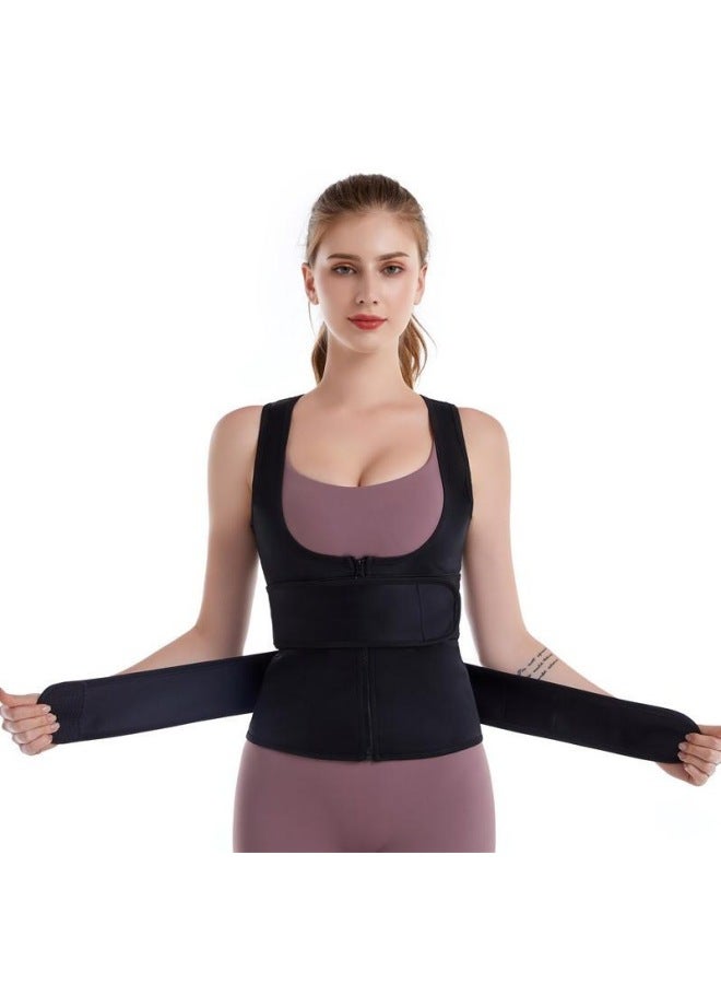 Double Waist Support Belt Men's Waist Support Artifact Warm Vest Back Support Lumbar Spine Belly Shaping Belt Women's Body Shaping Clothes