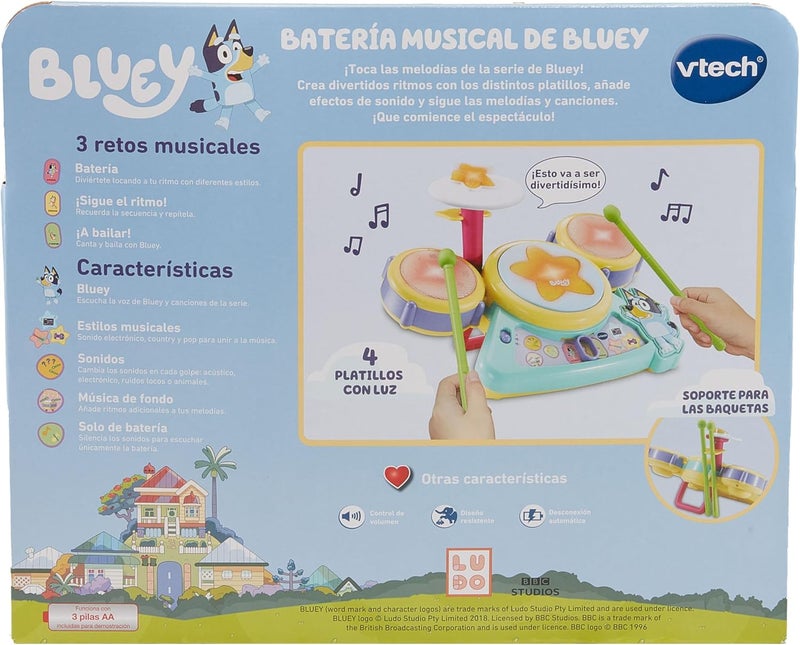 vtech طقم الطبول الإلكتروني VTech Bluey Hooray - Image 4