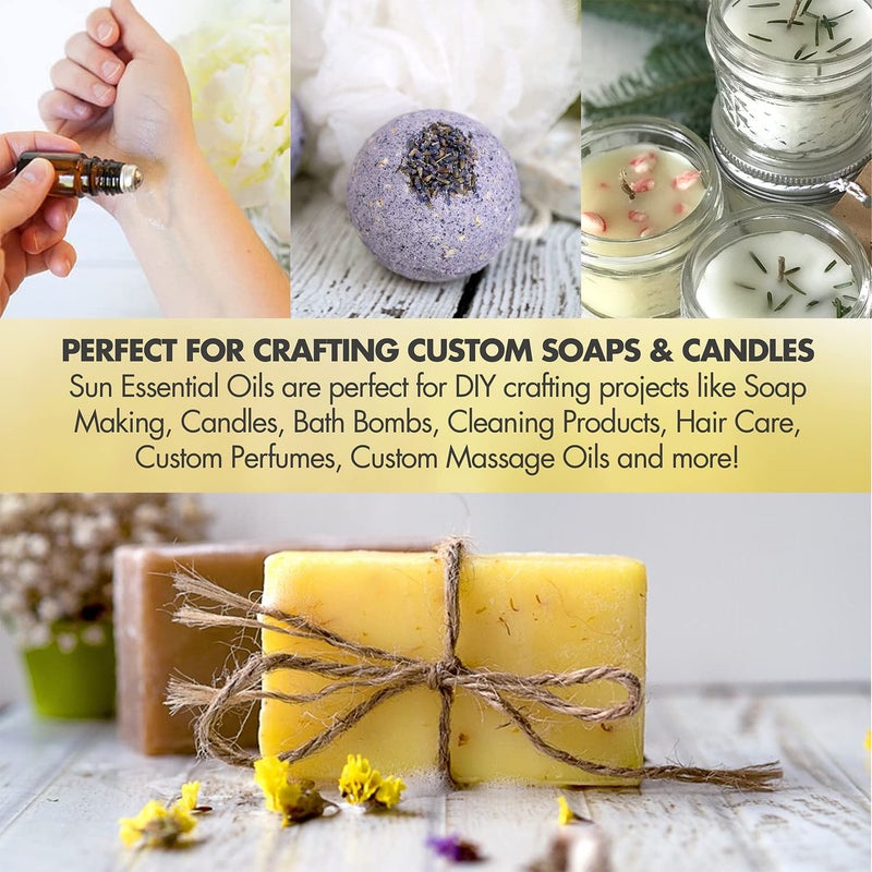 Sun Essential Oils Sun Essentials Oils - 4 oz Eucalyptus Essential Oil with Dropper for Diffuser, Skin, Aromatherapy Massage, Humidifier, Scent for Candle, Lotion & Soap Making at Home, Fragrance for Room - Image 5