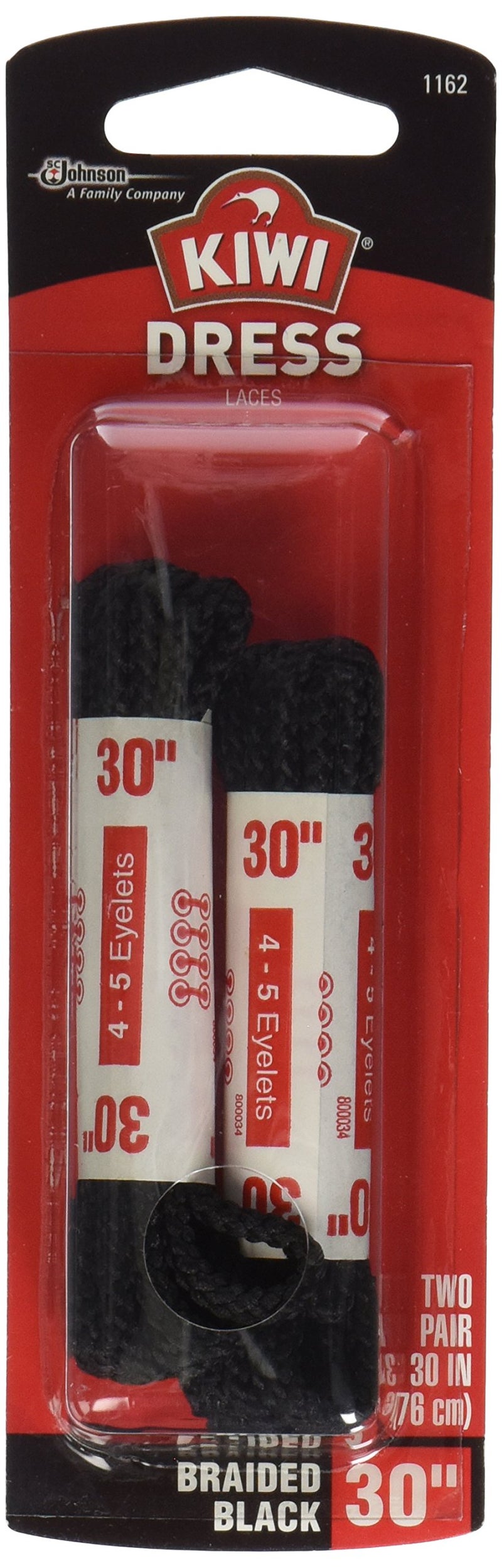 Kiwi Shoe laces, Casual Black 30 in, 2 ct - Image 3