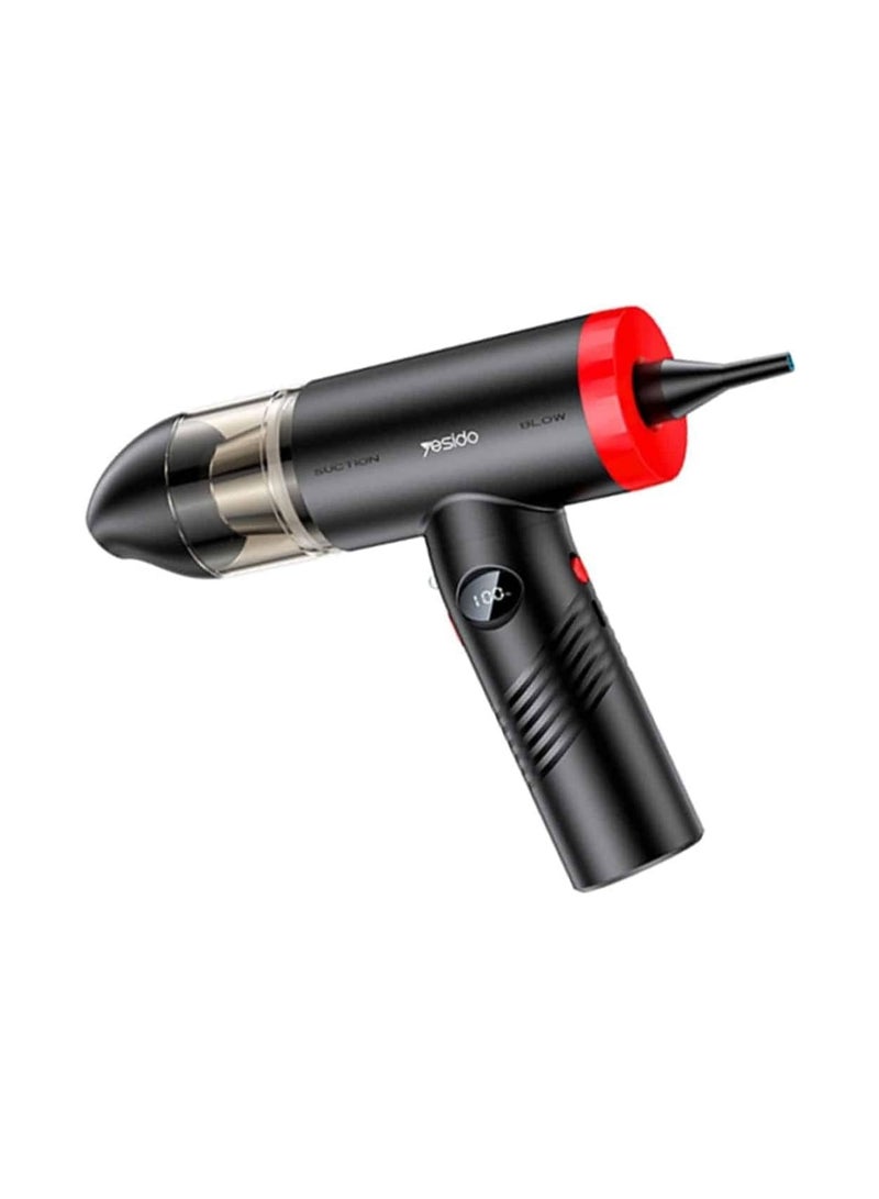 Yesido VC06 Duster Vacuum for Car Blowing and Suction Dual-Purpose Vacuum Cleaner - Black/Red - Image 2