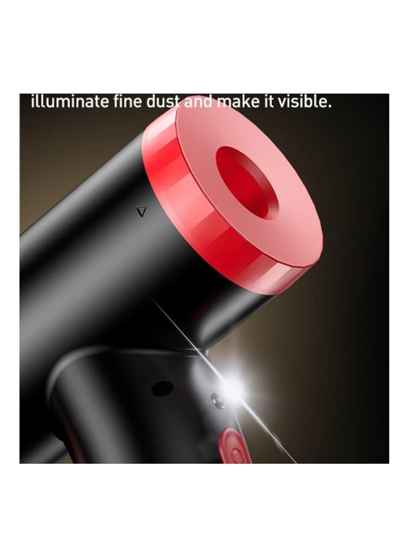 Yesido VC06 Duster Vacuum for Car Blowing and Suction Dual-Purpose Vacuum Cleaner - Black/Red - Image 5