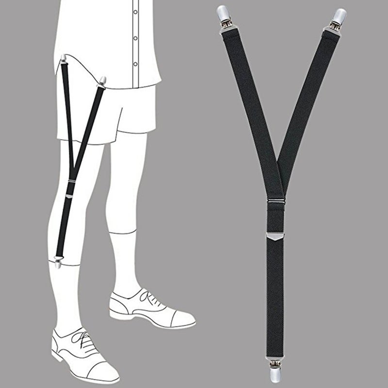 Adjustable Shirt Stays Garters Anti-Wrinkle Non Clip Elastic Shirt Tuck Suspenders for Men and Women ( is Random) - Image 5