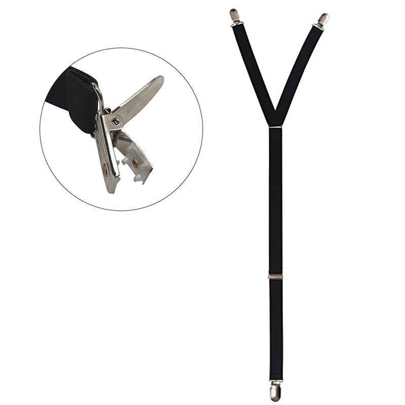 Adjustable Shirt Stays Garters Anti-Wrinkle Non Clip Elastic Shirt Tuck Suspenders for Men and Women ( is Random) - Image 1