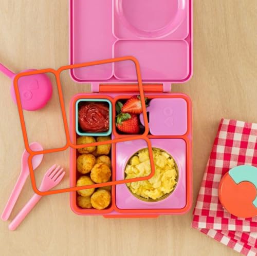 Aufuga 2 pack Lid Seal Gaskets and 2pack Container Seal Gaskets For OmieBox，Fit Replacement Parts For Kids Bento Box,100%Food-Safe Silicone Rubber,Essential Lunch Bento Box Accessories for Kids (Orange) - Image 4