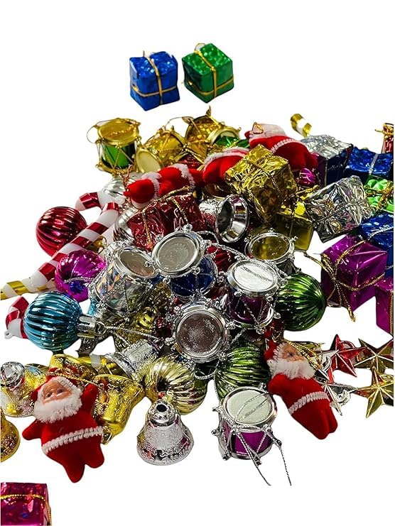 iinfinize Christmas Decorative Combo Set Ascension Pack of 55 Peice Christmas Tree Decor Items Christmas Home Decor Item Gift for Kids - Image 3