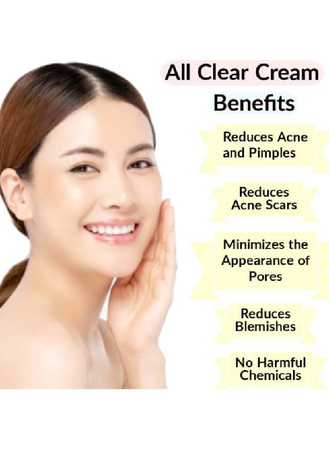 SAROJ Organics All Clear Cream 50Gm For Acne Pimples Acne Scars Open Pores Anti Acne And Blemishes For Men And Women  - Image 5