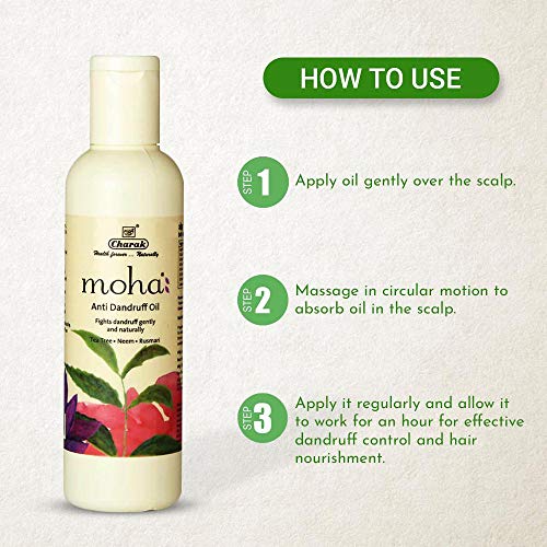 Moha Anti Dandruff Hair Oil with Tea Tree, Neem & Hibiscus | Soothes Itchy Scalp, Fights Dandruff, Boosts Hair Growth & Scalp Nourishment | Ayurvedic Anti-Fungal Oil for Healthy & Strong Hair | 100% Natural, No Harsh Chemicals - 200ML (Pack of 2) - Image 5