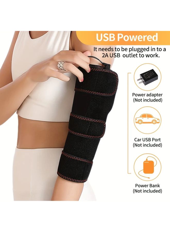 USB Powered Arm Heating Pad With 3 Level Temperature Control Portable Heated Wrap For Outdoor Sports Durable Polycarbonate Fever - Image 5