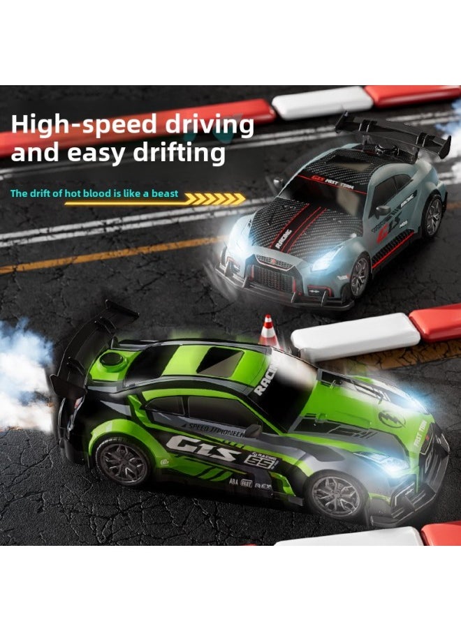 Special For Drift Spray 2.4G High-speed Light Music Four-wheel Drive Racing RC Remote Control Car Children's Electric Toys-Color:Bg009-blue  - Image 4