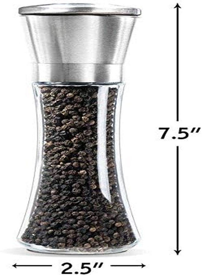 NIKZOL Professional Chef’s Pepper Grinder or Salt Shaker | Tall Spice Mill with Brushed Stainless Steel, Special Mark Indicator, Ceramic Blades, and Adjustable Coarseness - Image 2