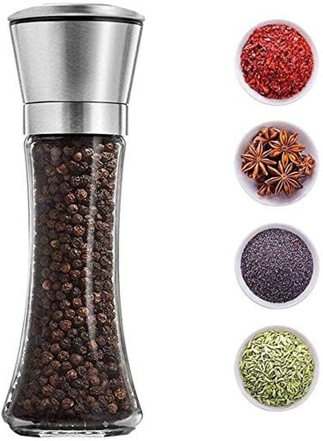 NIKZOL Professional Chef’s Pepper Grinder or Salt Shaker | Tall Spice Mill with Brushed Stainless Steel, Special Mark Indicator, Ceramic Blades, and Adjustable Coarseness - Image 1