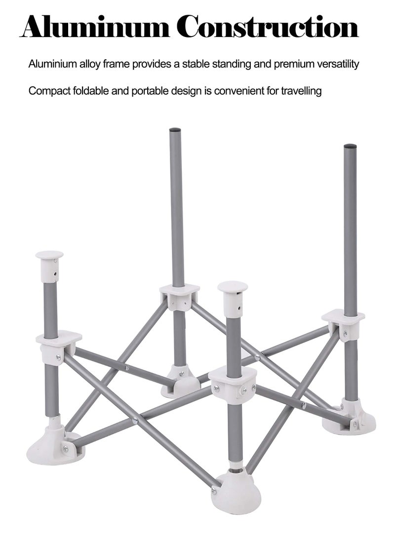 SYOSI Baby Booster Seat Highchair, Portable Seat Chair Highchair with Compact Fold and Strap Compact Foldable Highchair Portable Baby Highchair with Strap for Camping Beach Lawn Toddlers Kids (Neutral) - Image 5