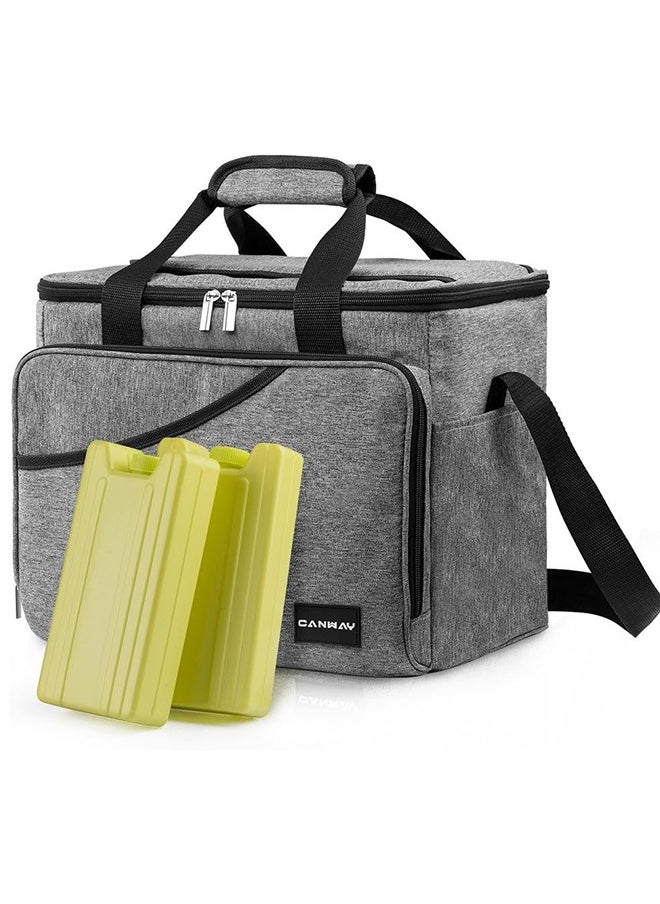Canway - Upgraded Picnic Bag, Insulated Lunch Box, Insulated and Refrigerated Large Capacity Portable Lunch Bag, Adult Men's and Women's Lunch Bag, Office Outdoor Camping Picnic Beach Portable Lunch Bag - Image 1