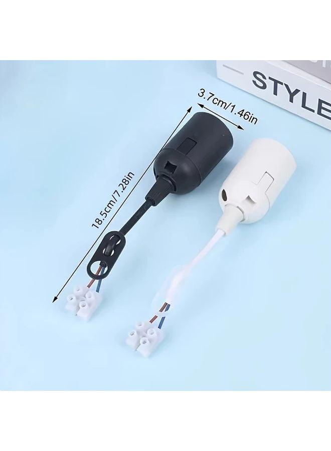 2pcs E27 Lamp Holder Construction Socket Screw Head Lampholder 85 265V DIY Lighting Accessories Black - Image 3