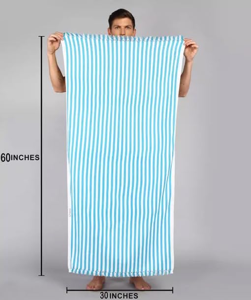 Sathiyas Cotton Non-Terry Bath Towel 480 GSM Ultra Absorbent Super Soft and Comfortable-Quick Drying Towel (Set of 4, Lavender, Blue, Orange, Pink, 75 cm X 150 cm) - Image 4