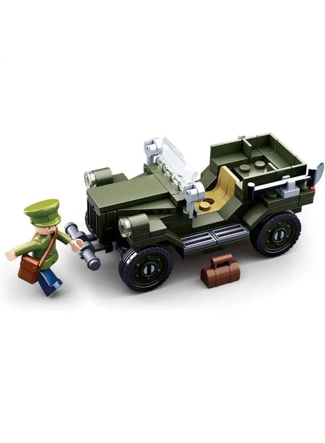 WWII Army Allied Field Jeep Bricks Set 112 Pieces - M38-B0682 - Image 3