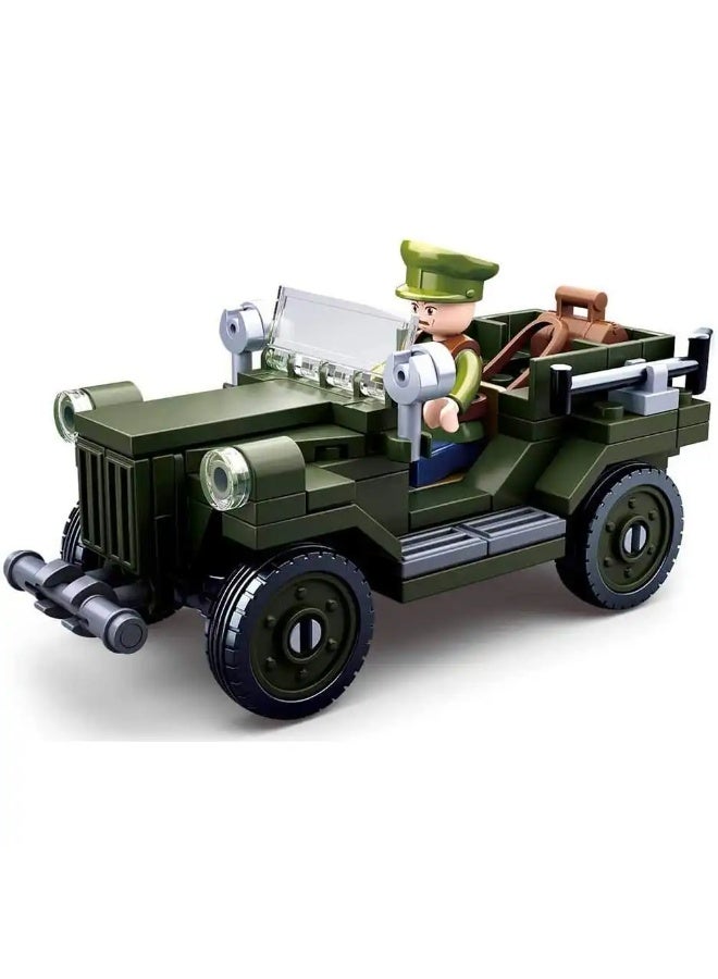 WWII Army Allied Field Jeep Bricks Set 112 Pieces - M38-B0682 - Image 2