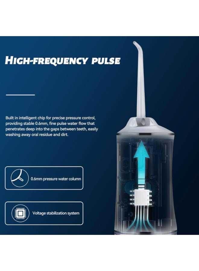 كيلا جهاز تنظيف الأسنان بالماء، مقاوم للماء بدرجة IPX6، 4 أوضاع محمولة لتنظيف الأسنان، قابل لإعادة الشحن عبر USB للسفر والمنزل، منظف أسنان تقويمي للعناية بصحة الفم (أسود) - Image 4