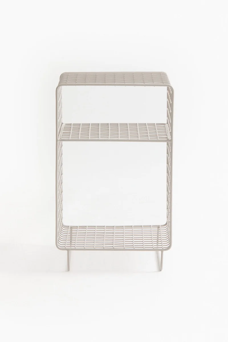 اتش اند ام طاولة سرير جانبية من الأسلاك المعدنية