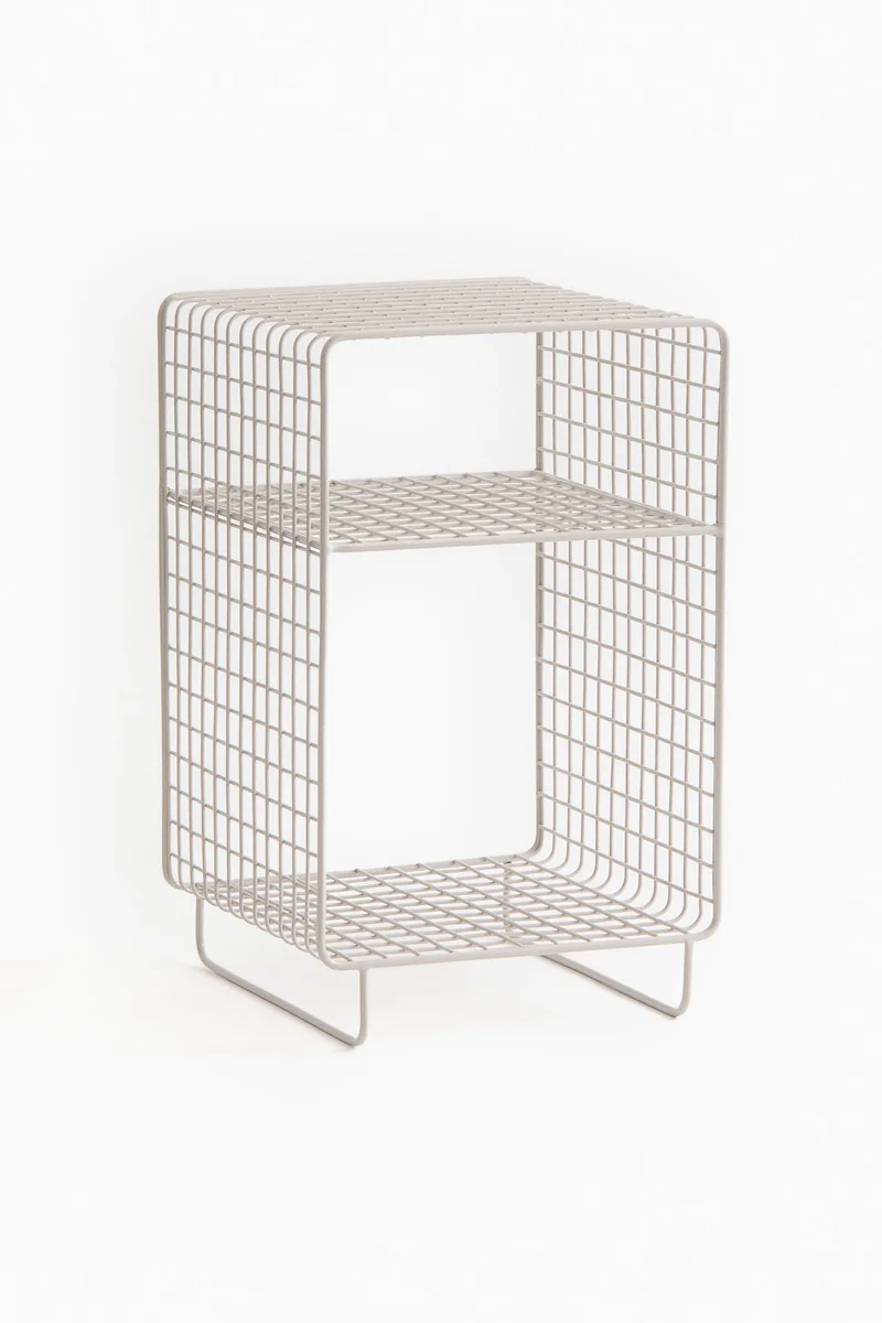 اتش اند ام طاولة سرير جانبية من الأسلاك المعدنية