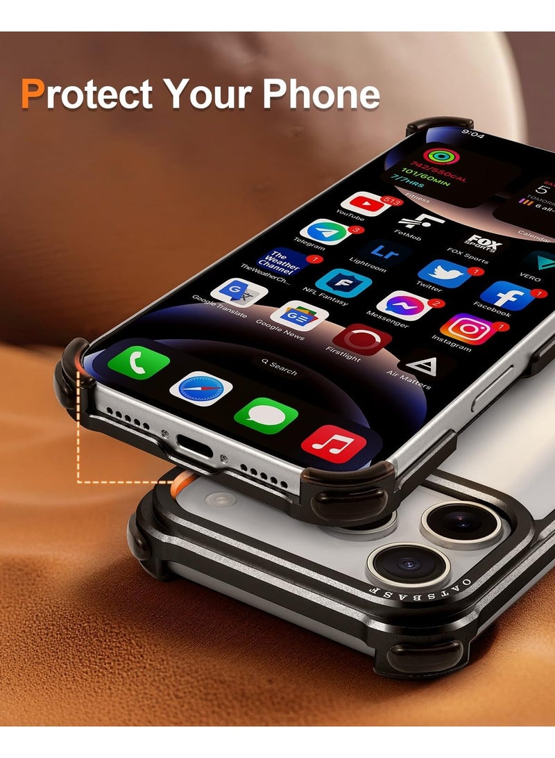 أوتس باسف جراب لهاتف iPhone 18 Pro Max، بتصميم مفتوح من الخلف، وإطار من الألومنيوم، وحماية معززة للزوايا الأربع ضد الصدمات. - Image 3