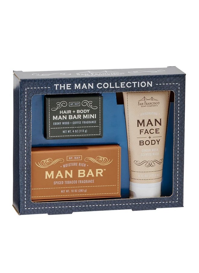 San Francisco Soap Company The Man Collection Set (Ging Musk Tobacco Ebony)No Harmful Chemicalsgood For All Skin Typesmade In The Usa  - Image 1
