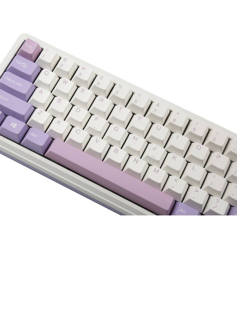 Varmilo - Sword68 Wireless Mechanical Keyboard, Kailh Prestige Voice Switch, Hot-Swappable, PBT Keycaps, Fully CNC Metal Case, Tri-Mode Connectivity, US QWERTY Layout, Lilac - Image 1