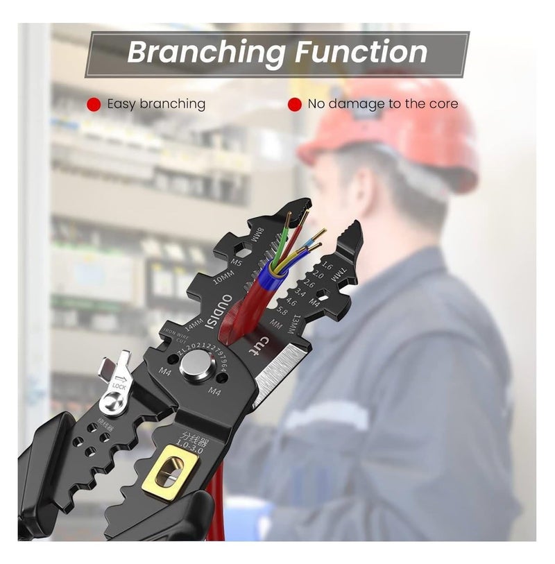 CRULAC 25in1 Multifunctional Wire Pliers Tool Wire Stripping Clamping Cutting Crimping Wrench - Image 3