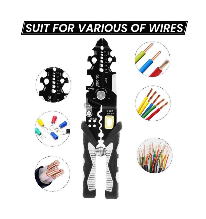 CRULAC 25in1 Multifunctional Wire Pliers Tool Wire Stripping Clamping Cutting Crimping Wrench - Image 4
