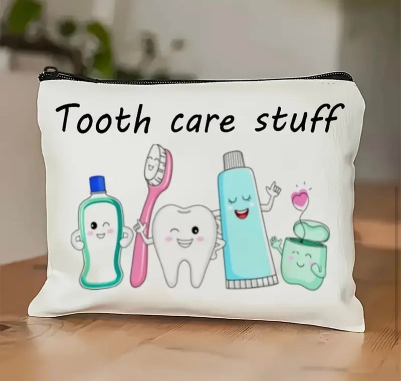 TraveEssentialz 2 Pc Storage Pouches for Travel Stuff | Multipurpose Makeup, Skincare, Toiletries, Beard & Nail Care Organizer | Travel Essential Pouch Set (Medicine & Tooth Care) - Image 5