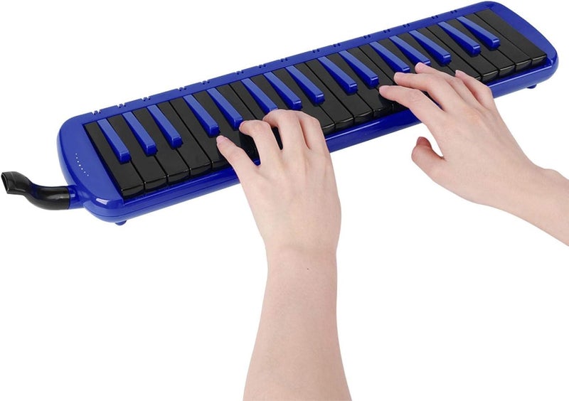 Technobuyers 37 Keys Melodica for Beginner, Air Piano Musical Instrument with Carrying Bag Blue - Image 1